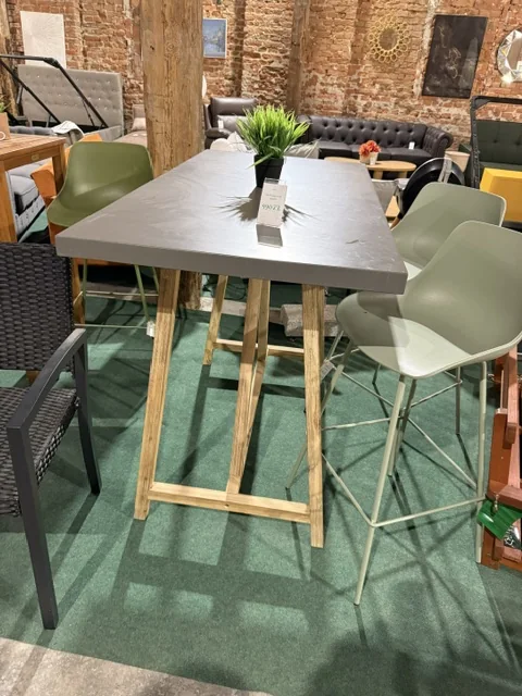 Stolik ogrodowy barowy TALAMONE 140 x 70 cm — szary dostępny w Home & Garden Outlet pod Wrocławiem