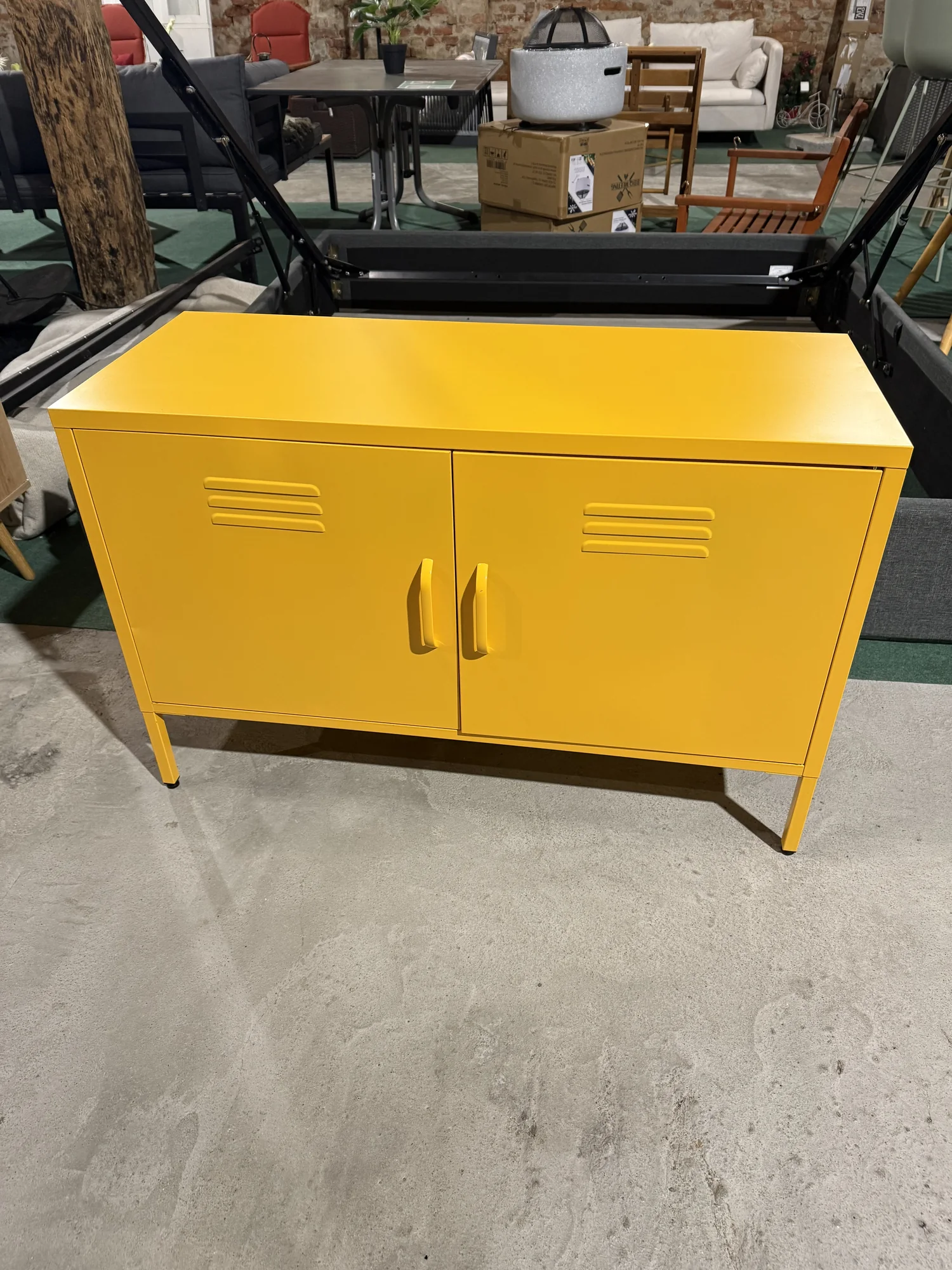 Szafka biurowa URIA — metalowa, żółta dostępny w Home & Garden Outlet pod Wrocławiem